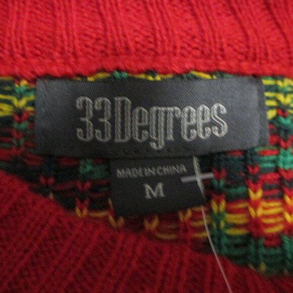 33 Degrees NEW Christmas sweater ugly w/cat in Elf suit soft & stretchy size M - Picture 2 of 11